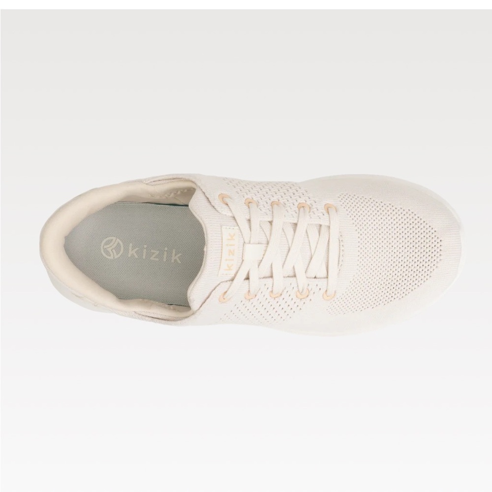 Kizik Lima White Creme Womens Wide Athletic Sneaker - Picture 2 of 10